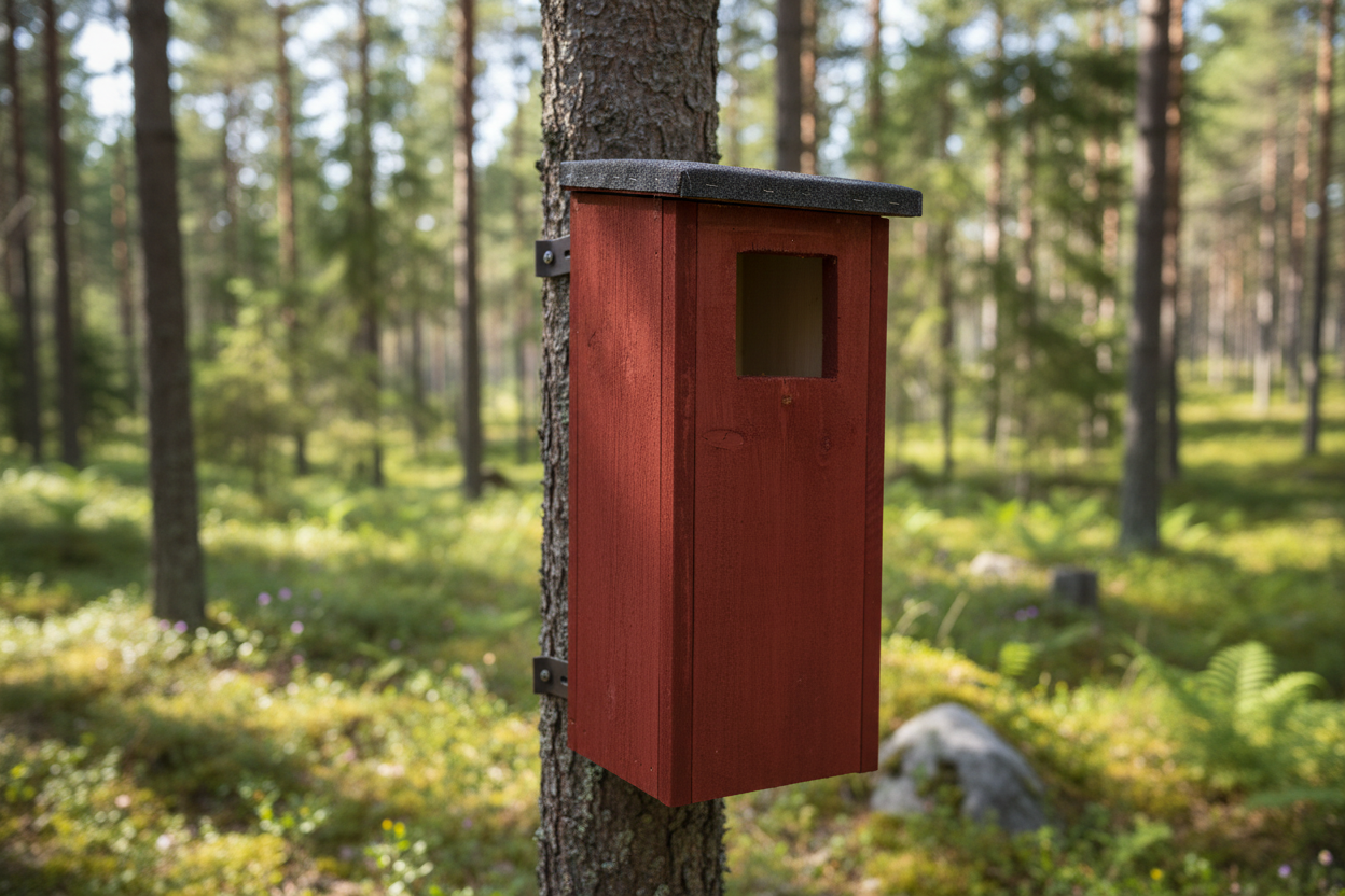 FÄgelholk nÀrmare i skog