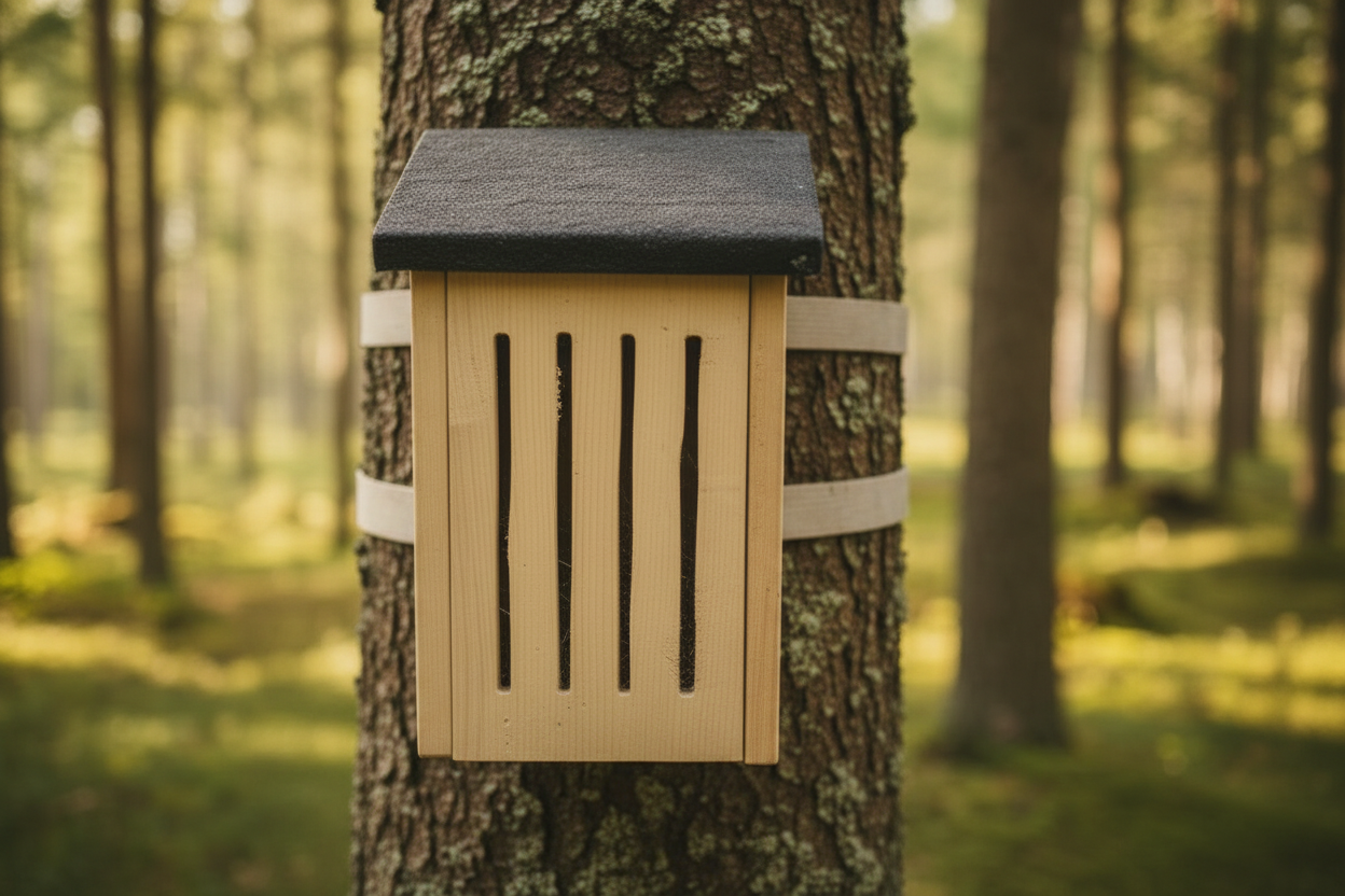 Igelkottsbo close-up pÄ trÀd